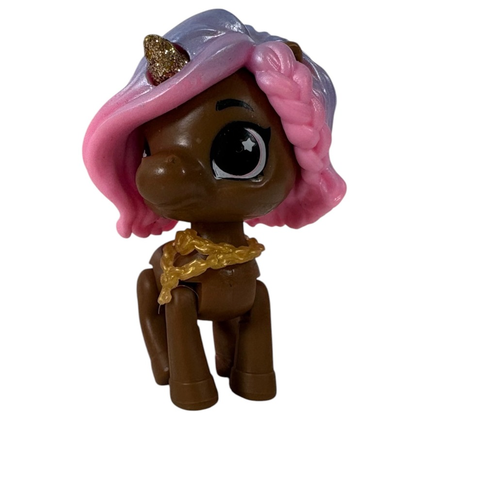 MGA Poopsie Slime Surprise Unicorn Figure Kids 3in Brown Pink Excellent Glitter